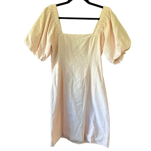 SNDYS Everyday & REVOLVE Tuscany Baby Pink Cotton Dress M Puffy Sleeves NWT - Picture 5 of 14